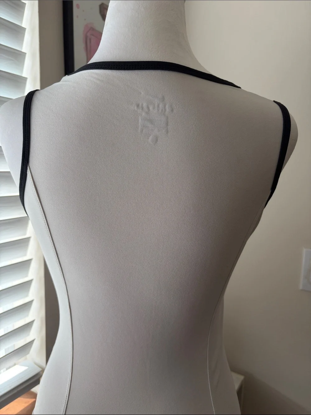 Nike White Tank Top with Black Trim - Women's Athletic Tank